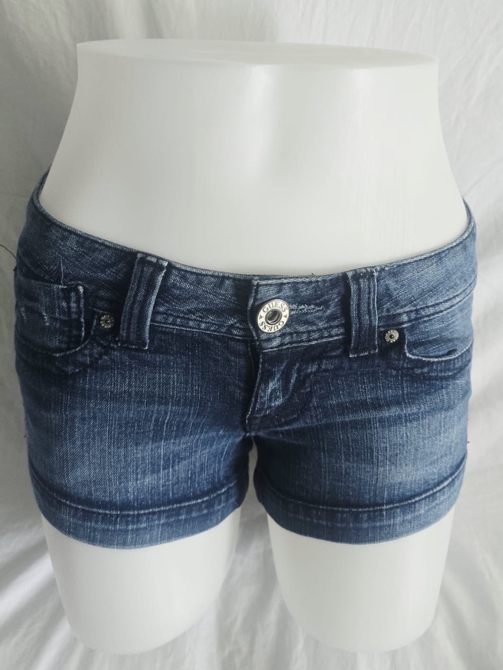 Guess Women’s Dark Blue Denim Short Shorts